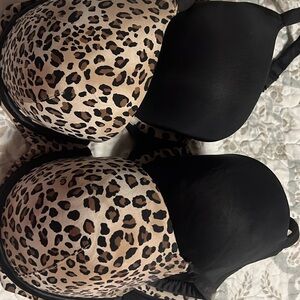 Cacique Brown and Black Leopard Print Bra Intimates